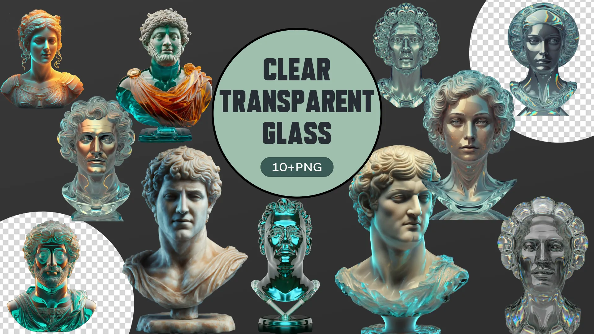 Ancient Philosophers Glass Models 3D Pack for Historians image